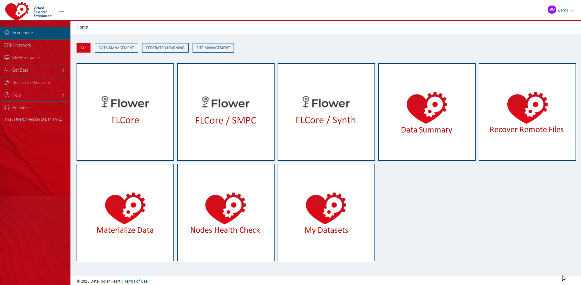 AI Dahboard - Home (Screenshot)