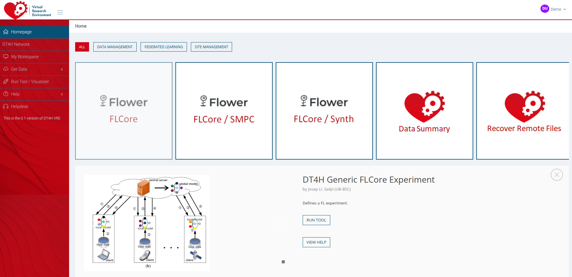 AI Dahboard - FLCore Description (Screenshot)