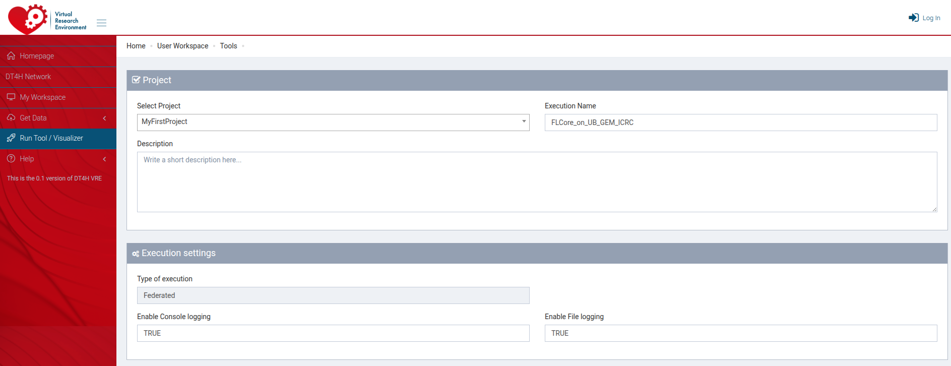 AI Dahboard - FLCore configuration 1 (Screenshot)